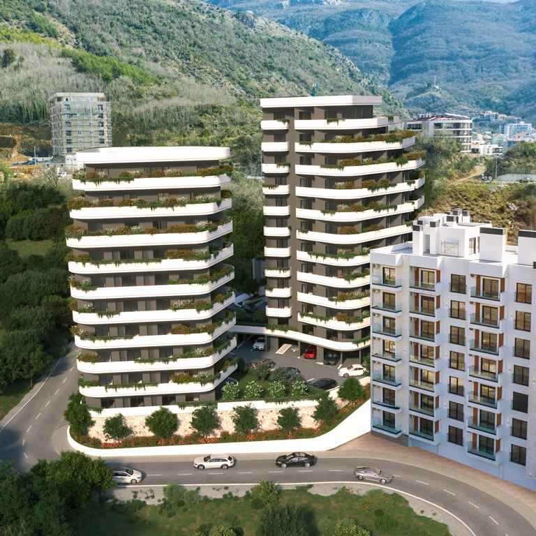 Apartments in a new beautiful complex in Becici